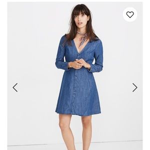 Madewell, Denim Lilyblossom Button-Front Dress